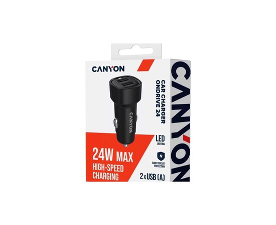 Зарядное устройство Canyon 2xUSB 24W black (CNE-CCABR2AA), изображение 6