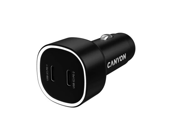 Зарядний пристрій Canyon 2xUSB-C PD60W black (CNE-CCABR3CC)