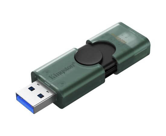 USB флеш накопитель Kingston 256GB DataTraveler Duo USB 3.2 / Type-C Black/Green (DTDEG2/256GB), изображение 4