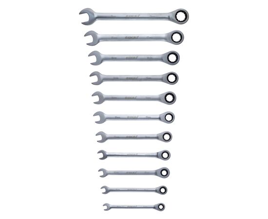 Ключ Sigma набор рожково-накидных трещоточные 11шт, 8-17, 19мм CrV (6010531), изображение 2