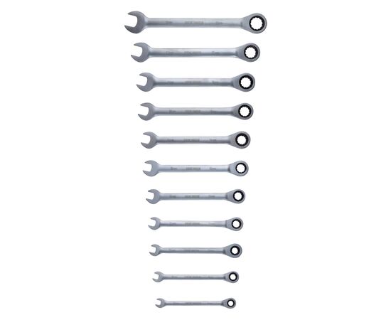Ключ Sigma набор рожково-накидных трещоточные 11шт, 8-17, 19мм CrV (6010531), изображение 3