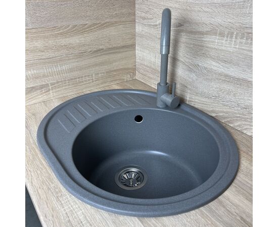 Мойка кухонная Adamant Ovum сірий (1824296100404), изображение 2