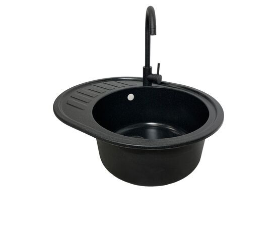 Мойка кухонная Adamant Ovum чорний (1824296100403), изображение 3