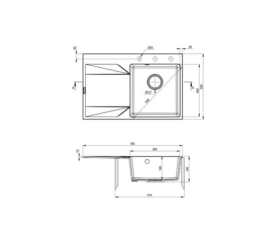 Мойка кухонная Deante Evora графіт (ZQJ_211L), изображение 2