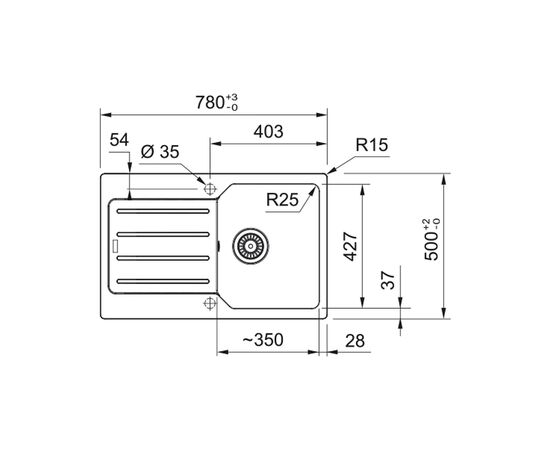 Мойка кухонная Franke City, фраграніт, онікс (114.0701.828), изображение 2