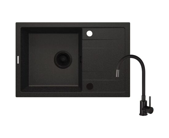 Мойка кухонная Deante Corio + змішувач, графіт (ZRCPG113)