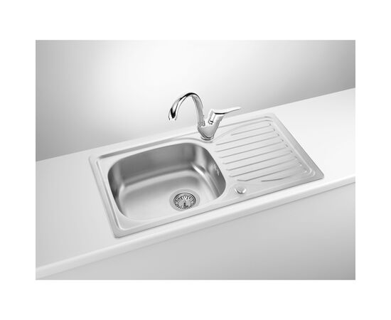 Мойка кухонная Deante Doppio, сталева мийка ZEN_0113 + змішувач BYU_060M, сатін (ZENA0113), изображение 2