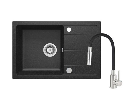 Мойка кухонная Deante Leda, мийка ZRD_2113 + зміш. BOC_B740, графіт (ZRDG2113)