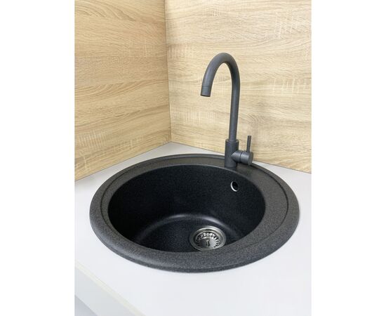 Мойка кухонная Adamant Sun графіт + змішувач (4824296910113), изображение 2