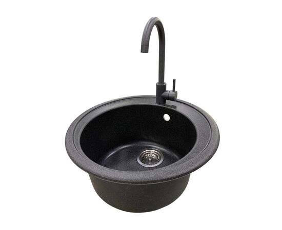 Мойка кухонная Adamant Sun графіт + змішувач (4824296910113), изображение 3