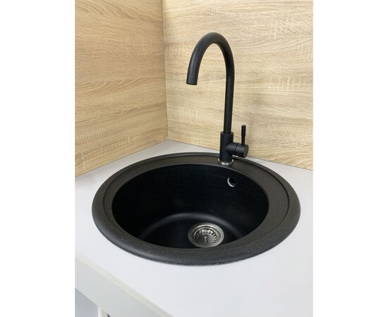 Мойка кухонная Adamant Sun чорний + змішувач (4824296910103), изображение 2