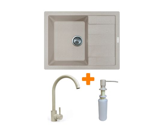Мойка кухонная Adamant Anila Avena + змішувач та дозатор (182496900306)