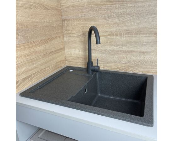 Мойка кухонная Adamant Anila графіт + змішувач та дозатор (182496900313), изображение 2