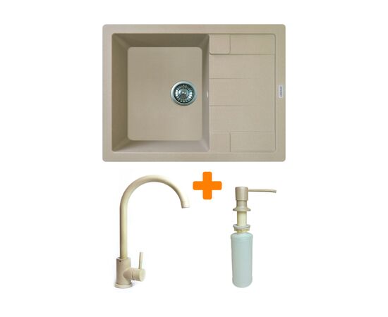 Мойка кухонная Adamant Anila Сахара + змішувач та дозатор (182496900302)