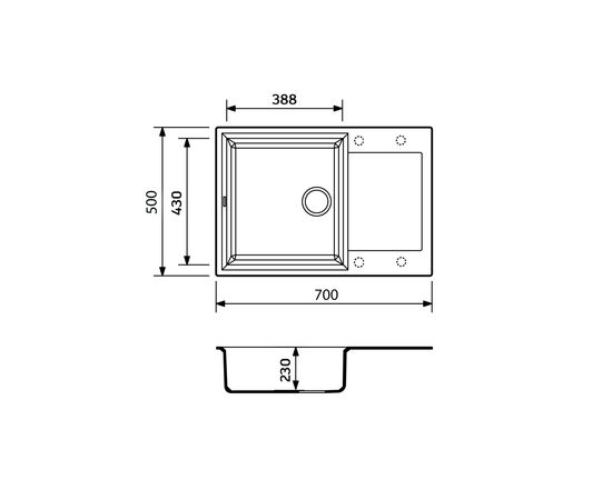 Мойка кухонная Adamant Horizon Medium графіт + змішувач (4824296104413), изображение 6