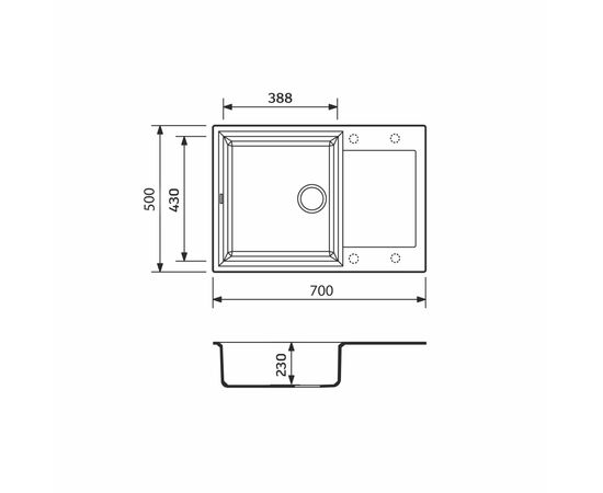 Мойка кухонная Adamant Horizon Medium чорний + змішувач та дозатор (4824296104503), изображение 8