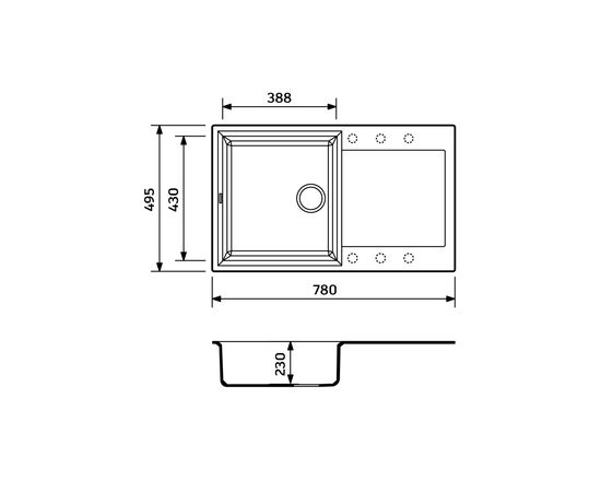 Мойка кухонная Adamant Horizon Avena + змішувач + дозатор (1824296901506), изображение 7