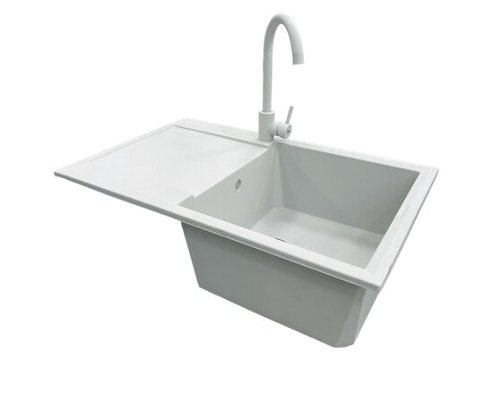 Мойка кухонная Adamant Horizon Old stone + змішувач (182496911510), изображение 3