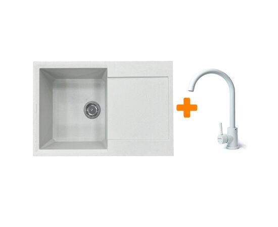 Мойка кухонная Adamant Horizon Old stone + змішувач (182496911510)