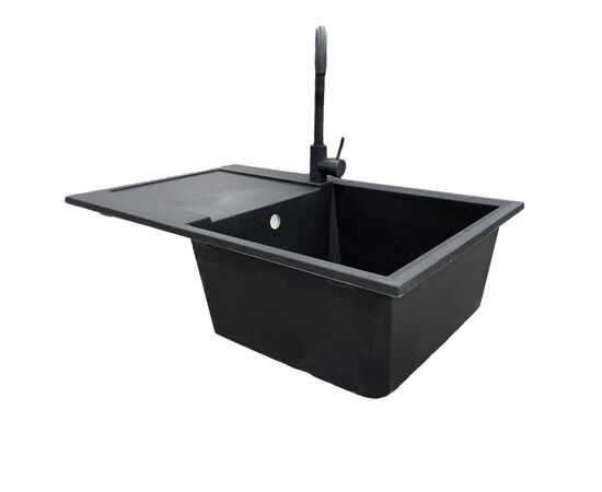 Мойка кухонная Adamant Horizon графіт + змішувач (182496911513), изображение 3