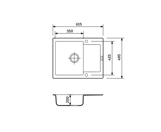 Мойка кухонная Adamant Minimal Old stone + змішувач + дозатор (1824296902310), изображение 7