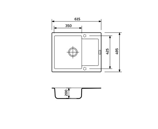 Мойка кухонная Adamant Minimal Сахара + змішувач (1824296912302), изображение 6