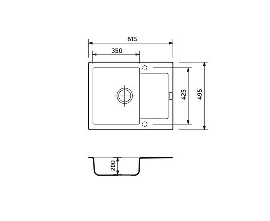 Мойка кухонная Adamant Minimal Сахара + змішувач + дозатор (1824296902302), изображение 7