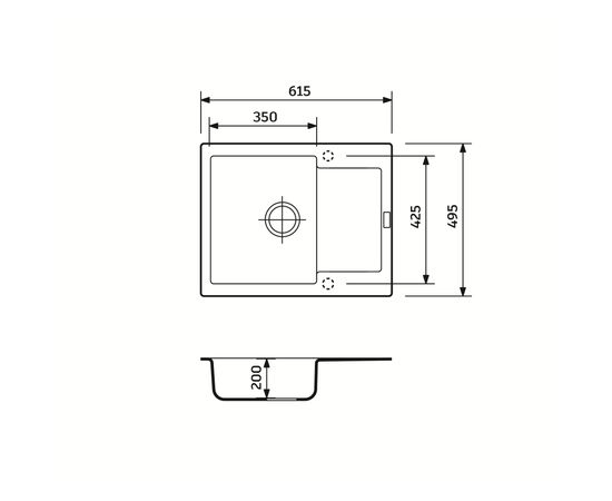 Мойка кухонная Adamant Minimal сірий + змішувач (1824296912304), изображение 6