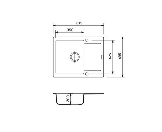 Мойка кухонная Adamant Minimal сірий + змішувач + дозатор (1824296902304), изображение 7