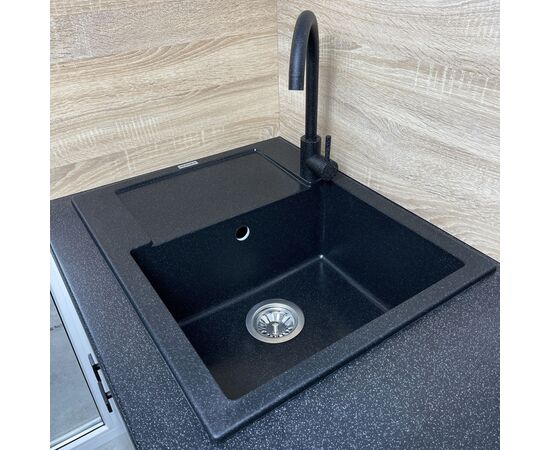 Мийка кухонна Adamant Minimal чорний + змішувач (1824296912303), зображення 2