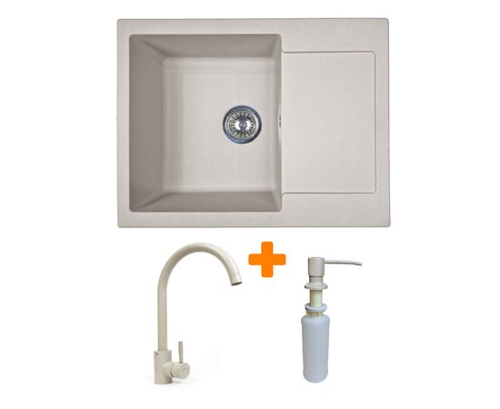 Мойка кухонная Adamant Minimal Avena + змішувач + дозатор (1824296902306)
