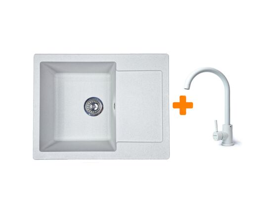 Мойка кухонная Adamant Minimal Old stone + змішувач (1824296912310)