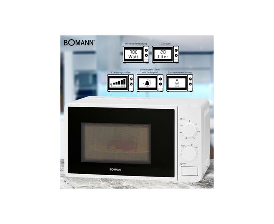 Микроволновая печь Bomann MW 6014 CB white (MW6014CB white), изображение 3