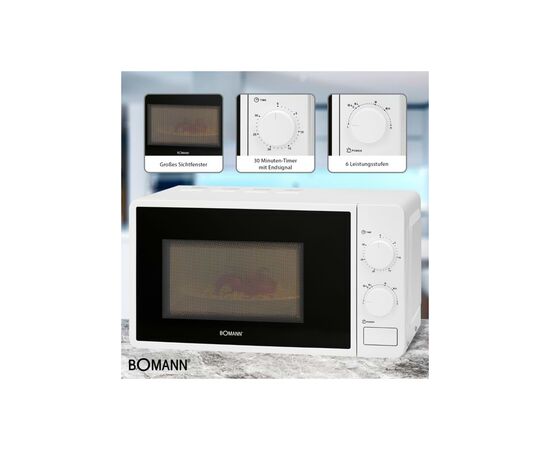 Микроволновая печь Bomann MW 6014 CB white (MW6014CB white), изображение 4