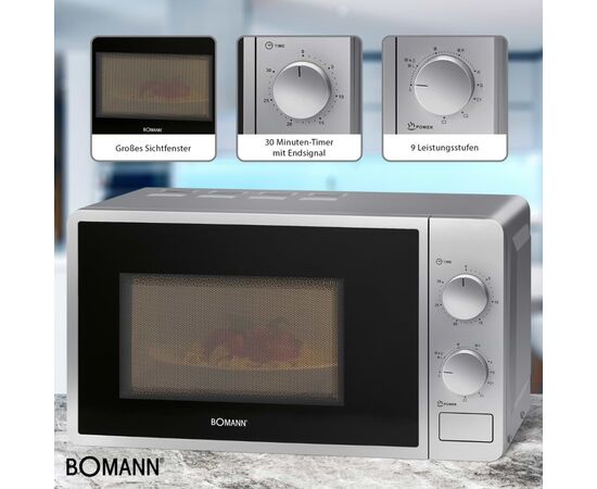 Микроволновая печь Bomann MWG 6015 CB silver (MWG6015CB silver), изображение 3