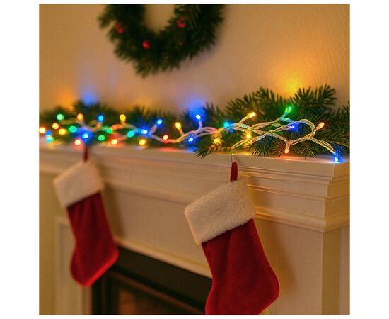 Гирлянда ColorWay LED 200 20 м (8 режимів) різнокольорова (прозорий кабель) USB (CW-G-200L20UTMC), изображение 5