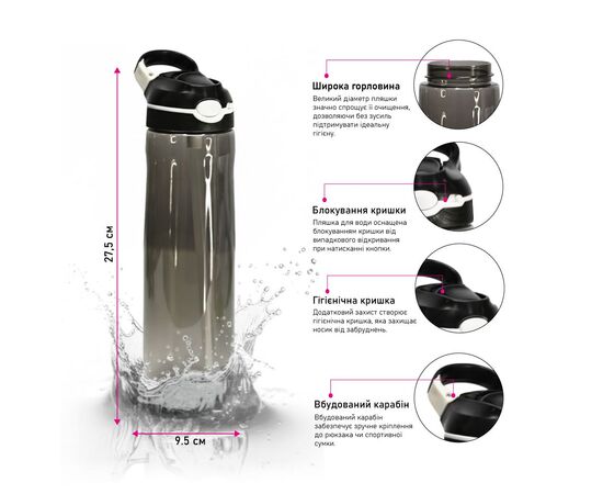 Бутылка для воды Line Art Santa Rosa 750 мл зелений (60013718LA-04), изображение 4