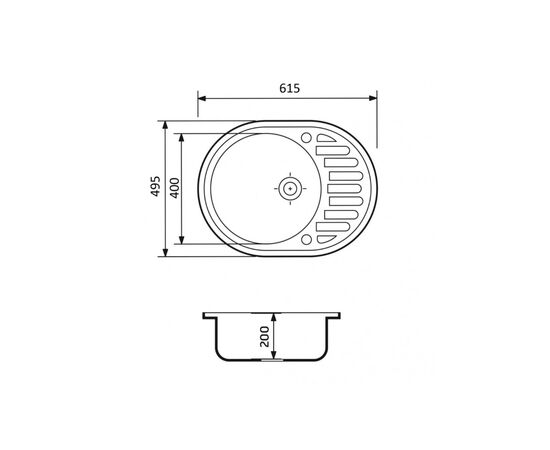 Мойка кухонная Adamant Ovum Old stone + змішувач (1824296910410), изображение 6