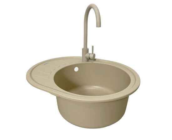 Мойка кухонная Adamant Ovum Сахара + змішувач (1824296910402), изображение 3