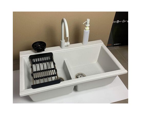 Мойка кухонная Adamant Similar Old stone + змішувач + дозатор + ополіскувач склянок + ко (4824296106510), изображение 2