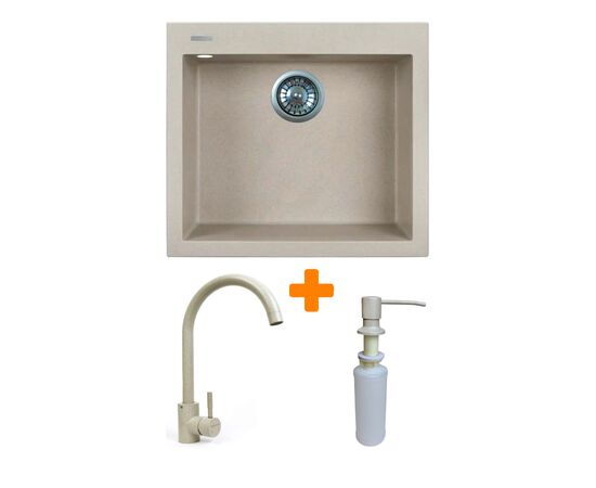 Мойка кухонная Adamant Univer Avena + змішувач + дозатор (4824296902106)