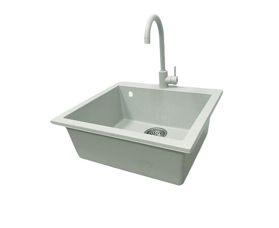 Мийка кухонна Adamant Univer Old stone + змішувач (4824296912110), зображення 3