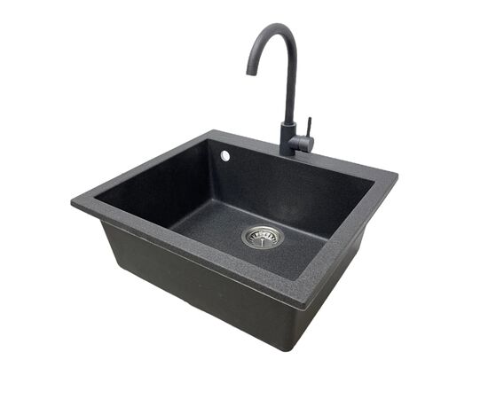 Мойка кухонная Adamant Univer графіт + змішувач + дозатор (4824296902113), изображение 3