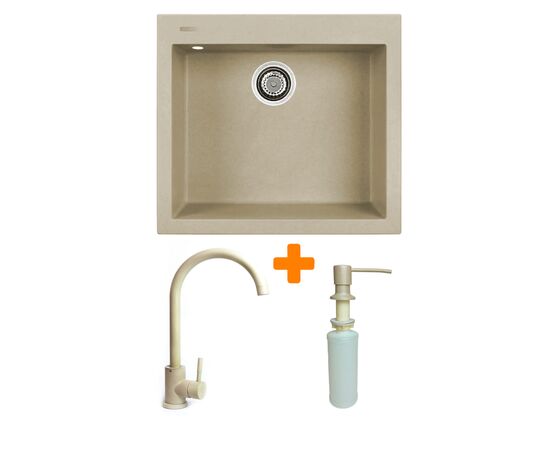 Мойка кухонная Adamant Univer Сахара + змішувач + дозатор (4824296902102)