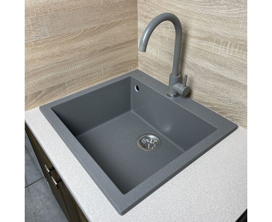 Мойка кухонная Adamant Univer сірий + змішувач (4824296912104), изображение 2