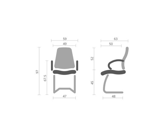 Офисное кресло Аклас Вест CF New (XY-611-1G) Черный (Черный) (00143105), изображение 6