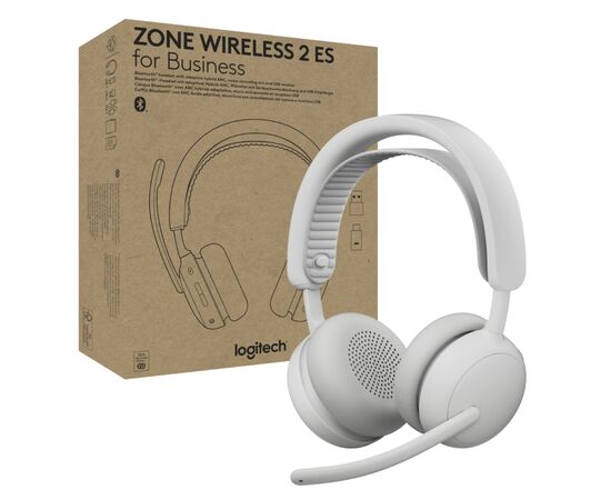 Навушники Logitech Zone Wireless 2 ES for Business Off-White (981-001520), зображення 6