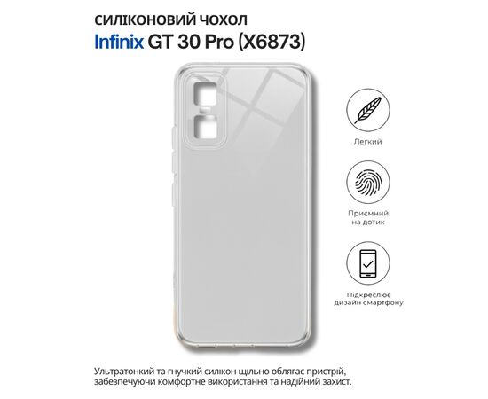Чехол для мобильного телефона BeCover Silicone Infinix GT 30 Pro (X6873) Transparent (714667)