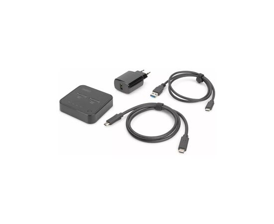 Док-станция для накопителей Digitus Dual M.2 NVMe SSD USB Type-C 3.2 Black (DA-71545), изображение 5