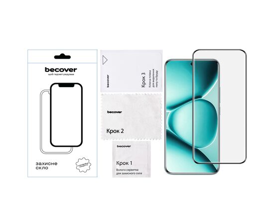 Стекло защитное BeCover Xiaomi Redmi Note 15 Pro Plus 5G Black (714791), изображение 3